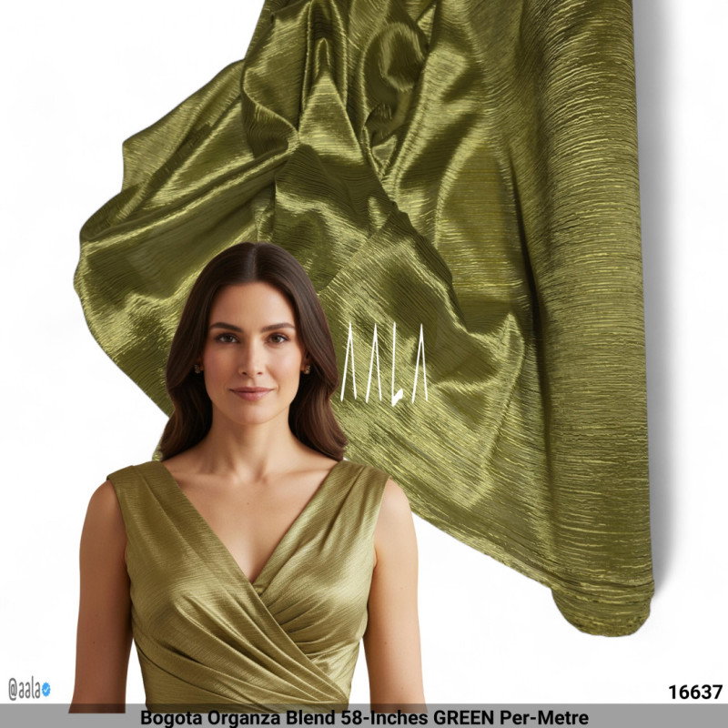 Bogota Organza Blend 58-Inches GREEN Per-Metre
