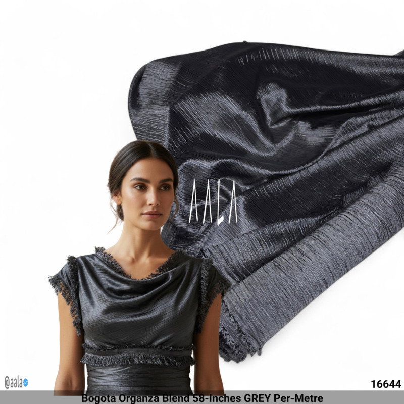 Bogota Organza Blend 58-Inches GREY Per-Metre