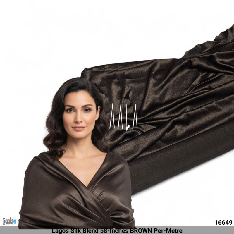 Lagos Silk Blend 58-Inches BROWN Per-Metre