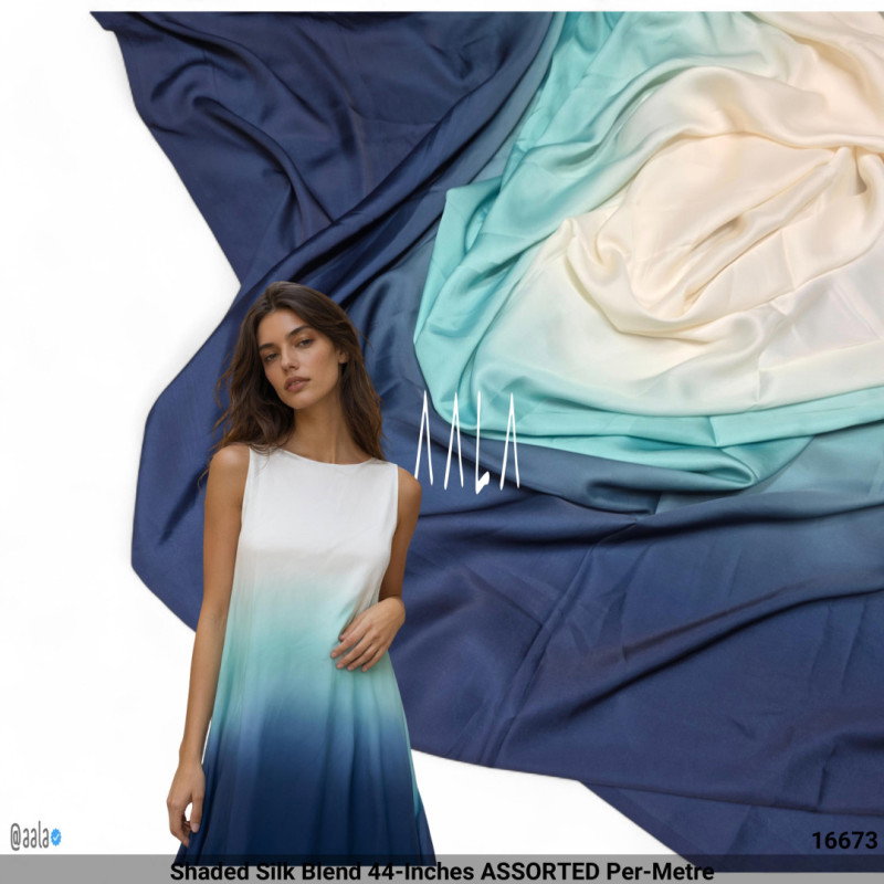 Shaded Silk Blend 44-Inches ASSORTED Per-Metre