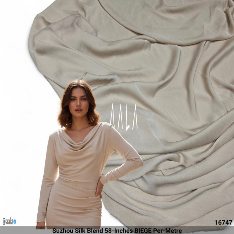 Suzhou Silk Blend 58-Inches BIEGE Per-Metre