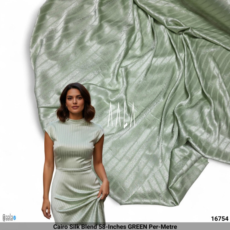 Cairo Silk Blend 58-Inches GREEN Per-Metre