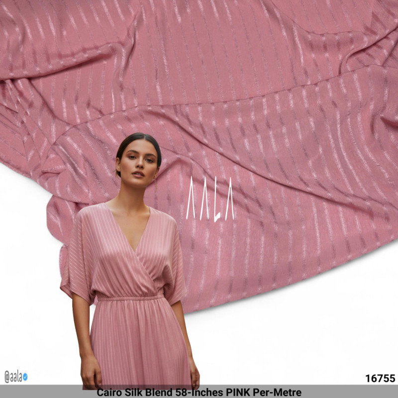 Cairo Silk Blend 58-Inches PINK Per-Metre