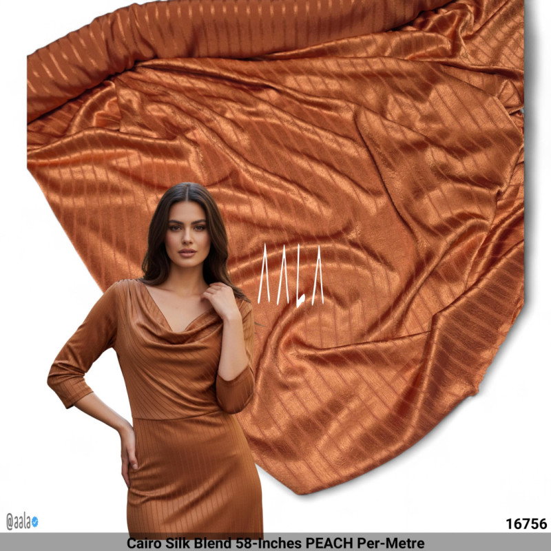 Cairo Silk Blend 58-Inches PEACH Per-Metre