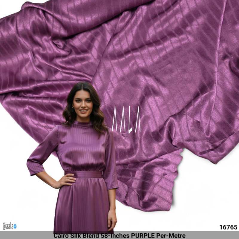 Cairo Silk Blend 58-Inches PURPLE Per-Metre