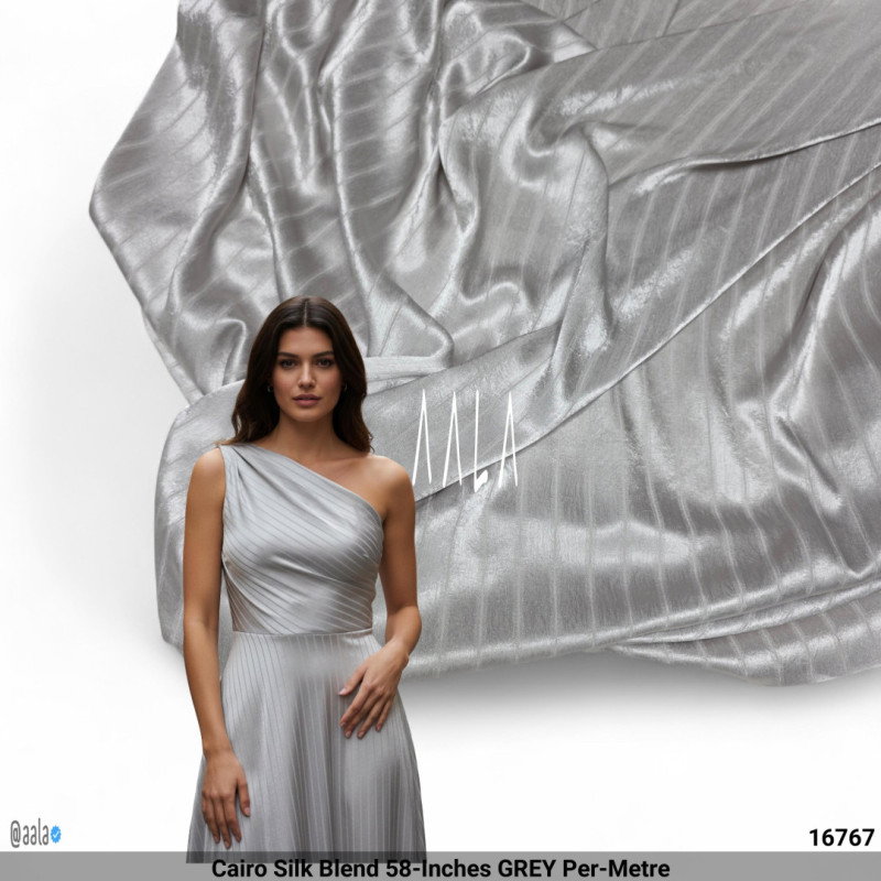 Cairo Silk Blend 58-Inches GREY Per-Metre