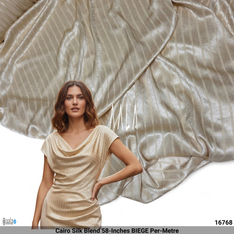 Cairo Silk Blend 58-Inches BIEGE Per-Metre