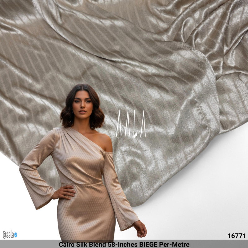 Cairo Silk Blend 58-Inches BIEGE Per-Metre
