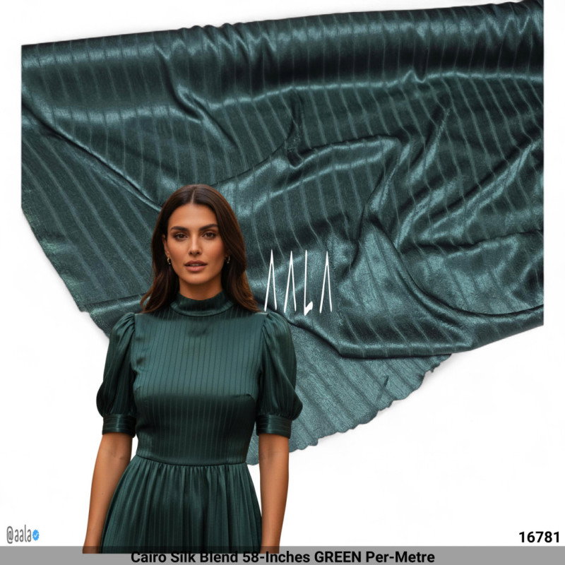 Cairo Silk Blend 58-Inches GREEN Per-Metre