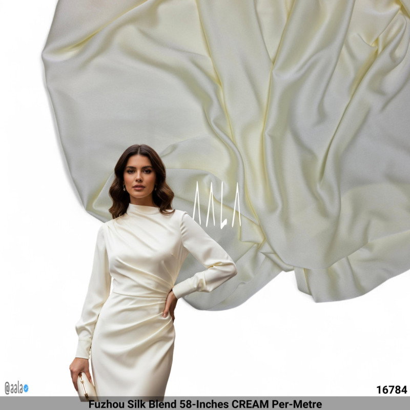 Fuzhou Silk Blend 58-Inches CREAM Per-Metre