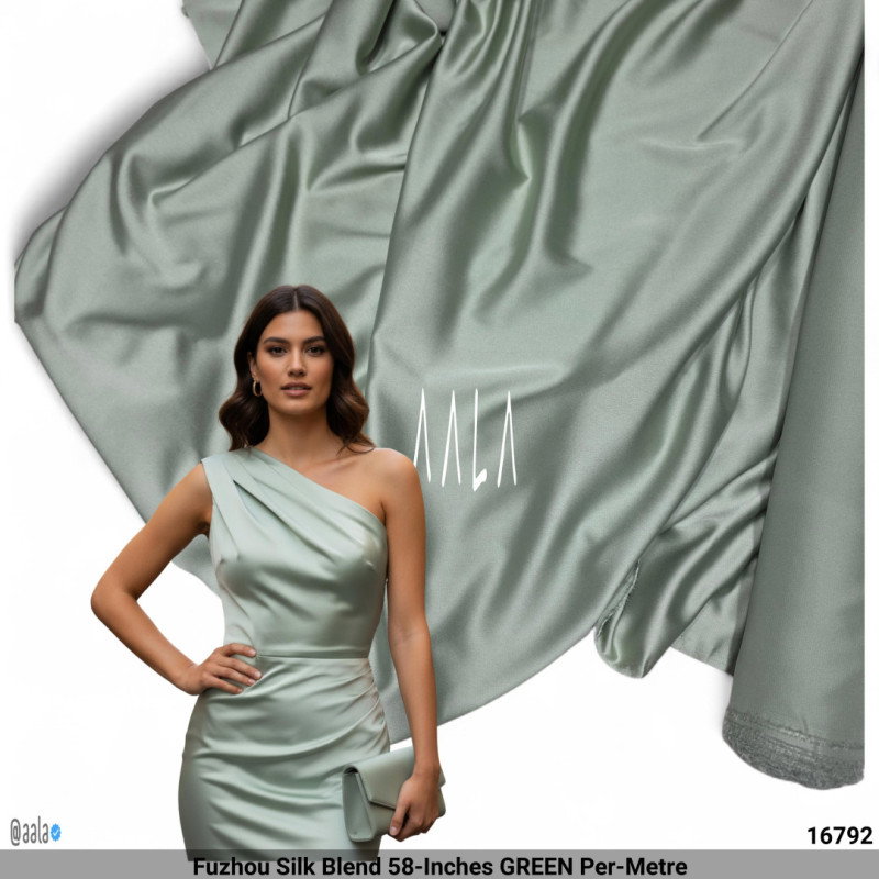 Fuzhou Silk Blend 58-Inches GREEN Per-Metre