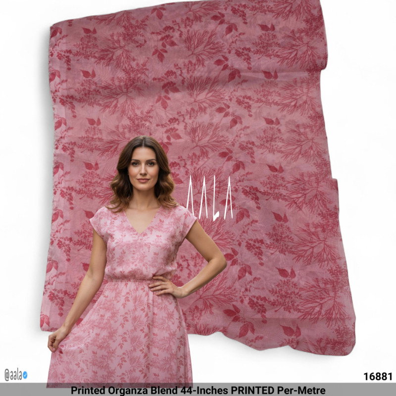 Printed Organza Blend 44-Inches PRINTED Per-Metre
