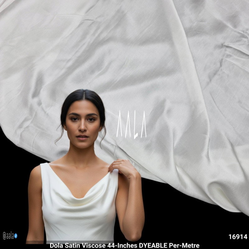 Dola Satin Viscose 44-Inches DYEABLE Per-Metre