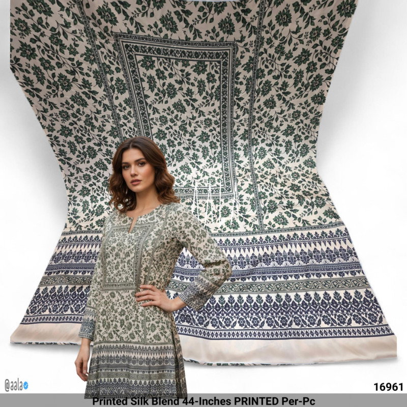 Printed Silk Blend 44-Inches PRINTED Per-Pc