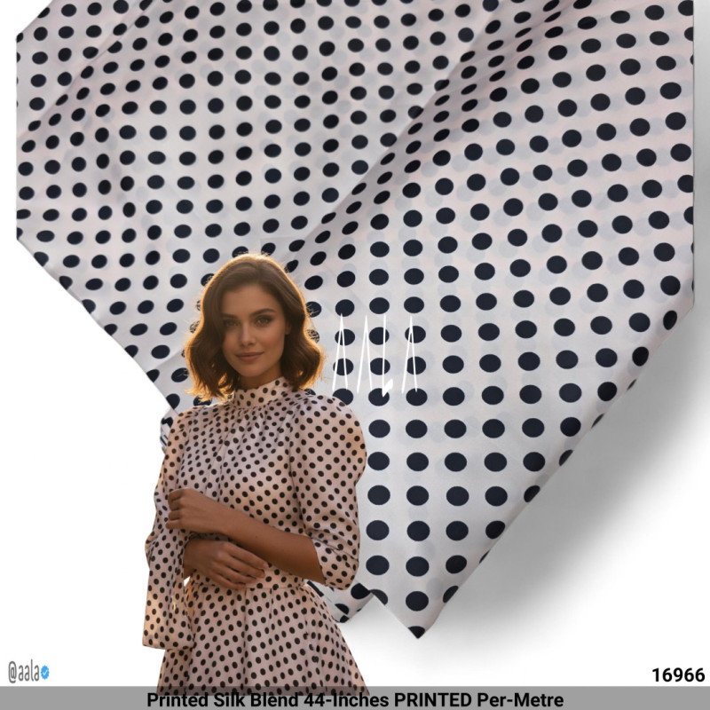 Printed Silk Blend 44-Inches PRINTED Per-Metre
