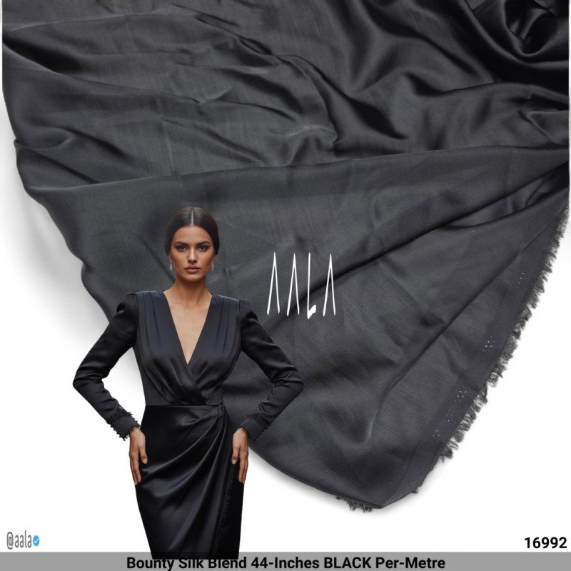 Bounty Silk Blend 44-Inches BLACK Per-Metre