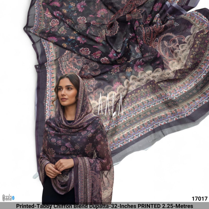 Printed-Tabby Chiffon Blend Dupatta-32-Inches PRINTED 2.25-Metres