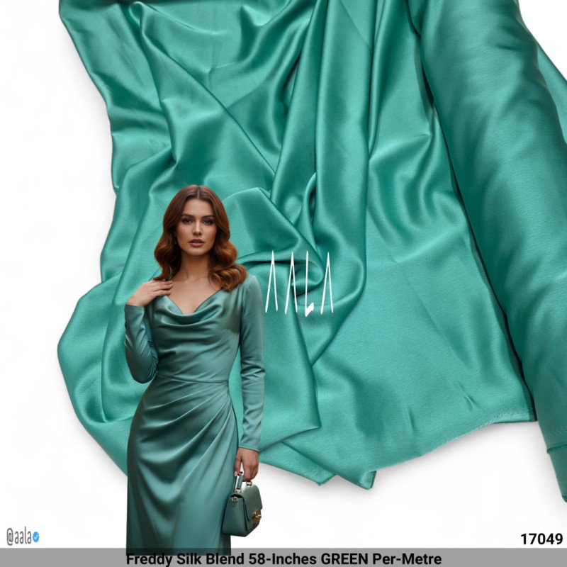 Freddy Silk Blend 58-Inches GREEN Per-Metre