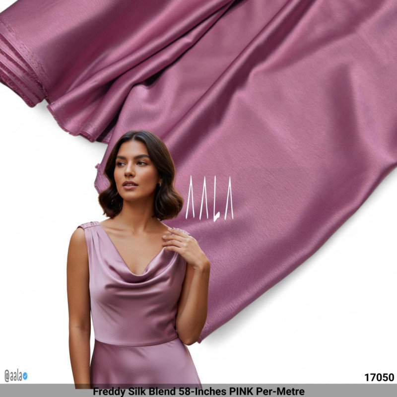 Freddy Silk Blend 58-Inches PINK Per-Metre