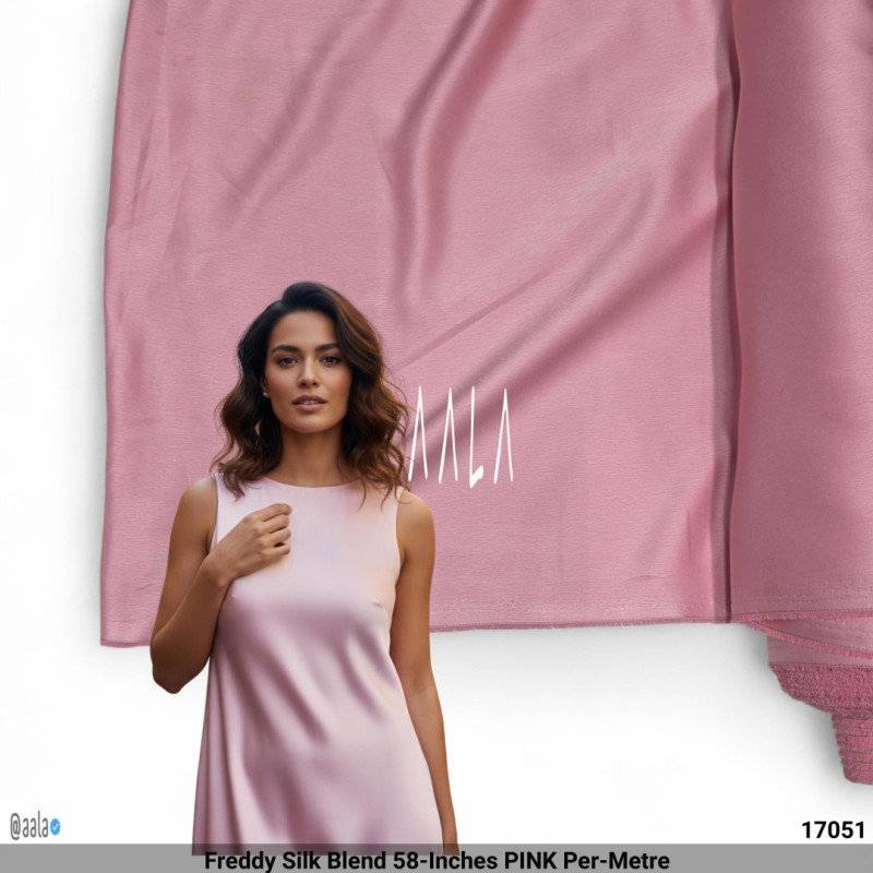 Freddy Silk Blend 58-Inches PINK Per-Metre