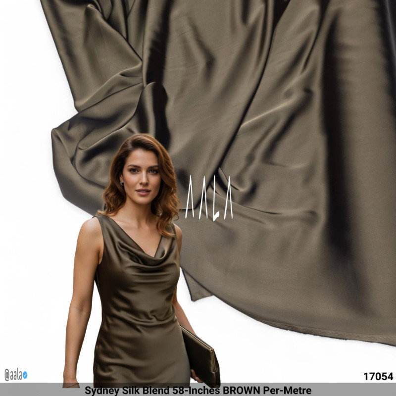 Sydney Silk Blend 58-Inches BROWN Per-Metre