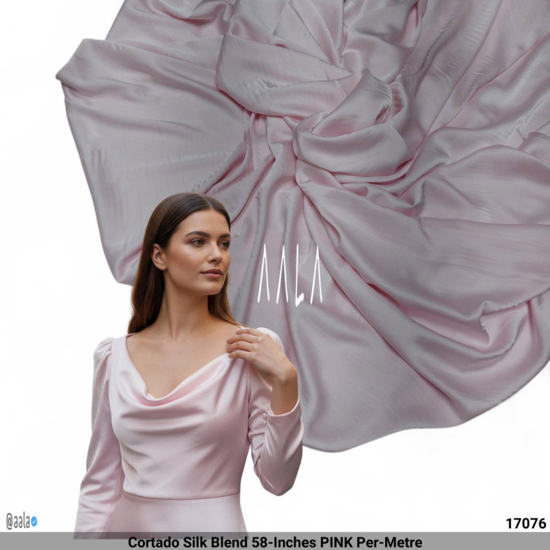 Cortado Silk Blend 58-Inches PINK Per-Metre