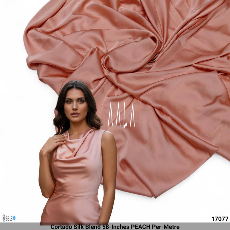 Cortado Silk Blend 58-Inches PEACH Per-Metre