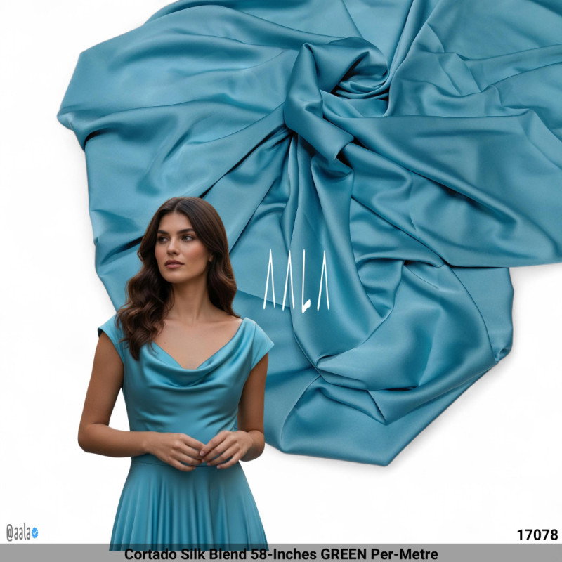 Cortado Silk Blend 58-Inches GREEN Per-Metre
