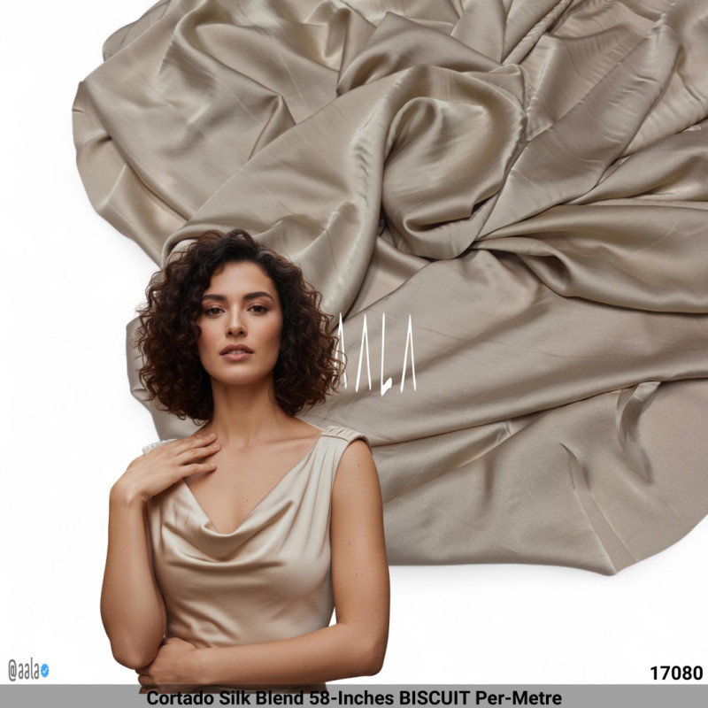 Cortado Silk Blend 58-Inches BISCUIT Per-Metre