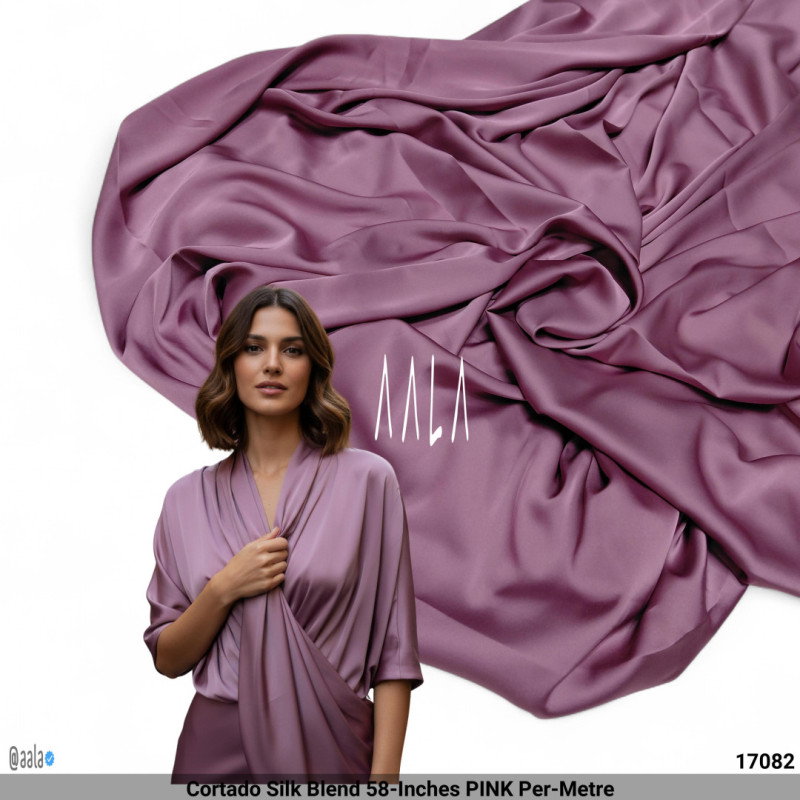 Cortado Silk Blend 58-Inches PINK Per-Metre