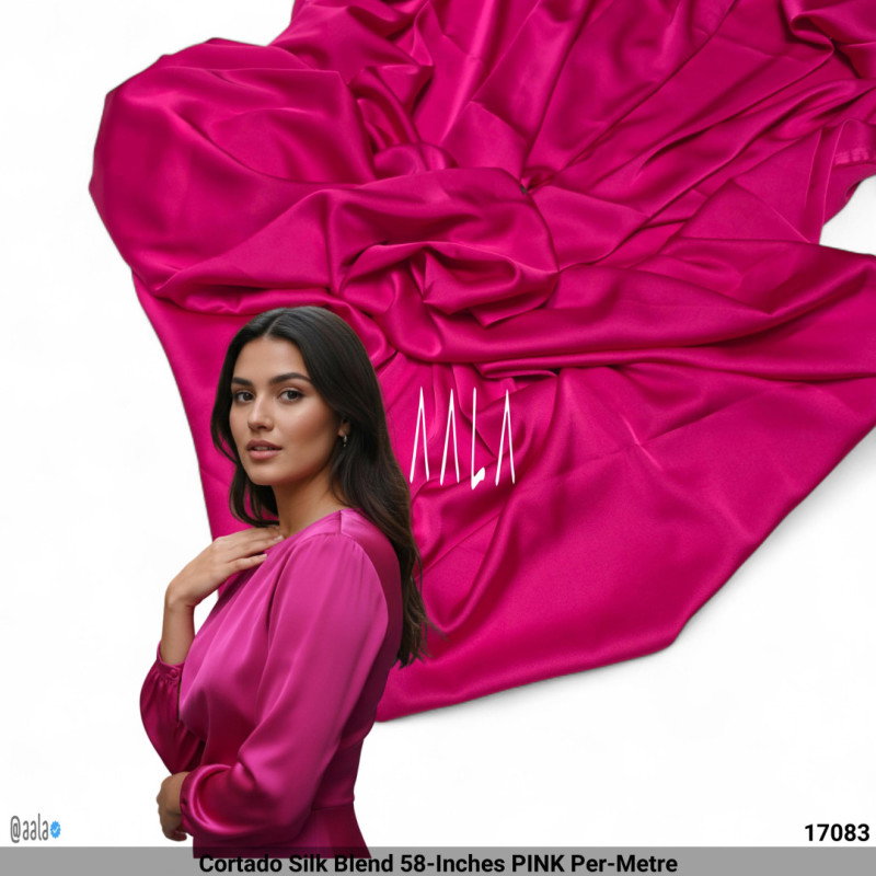 Cortado Silk Blend 58-Inches PINK Per-Metre