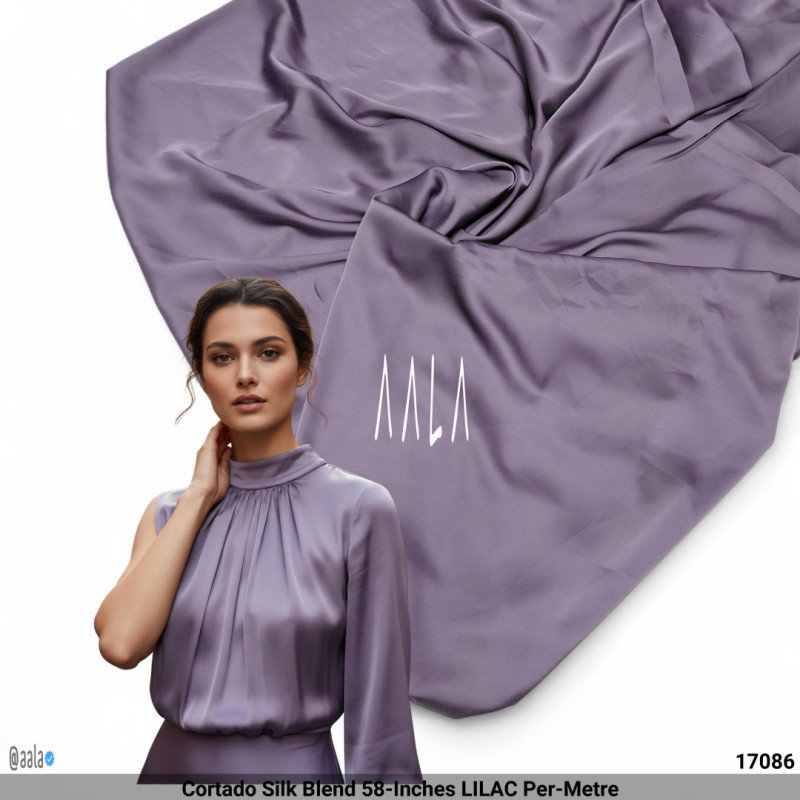 Cortado Silk Blend 58-Inches LILAC Per-Metre