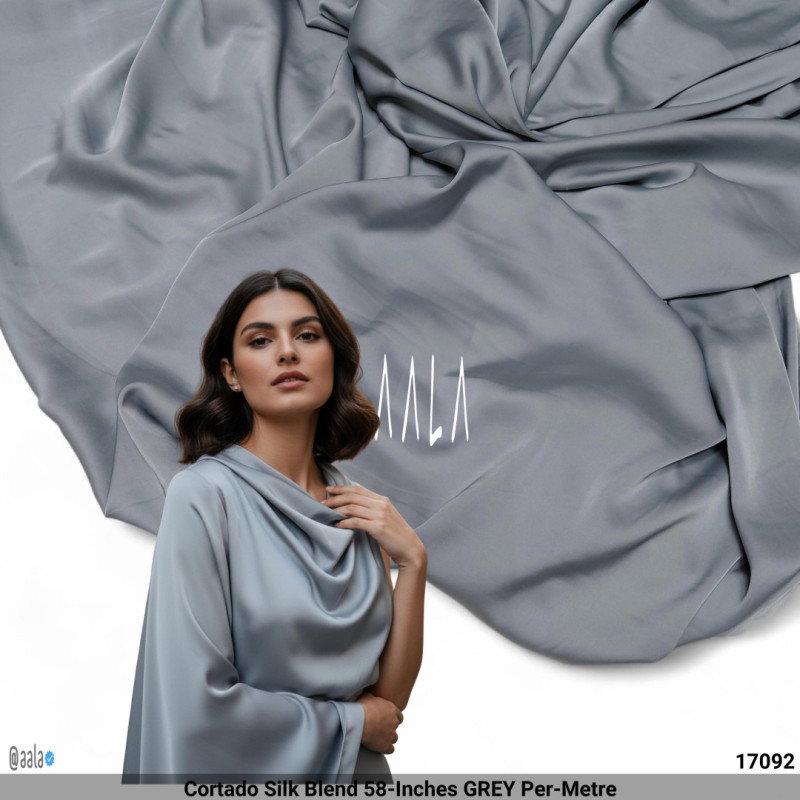 Cortado Silk Blend 58-Inches GREY Per-Metre