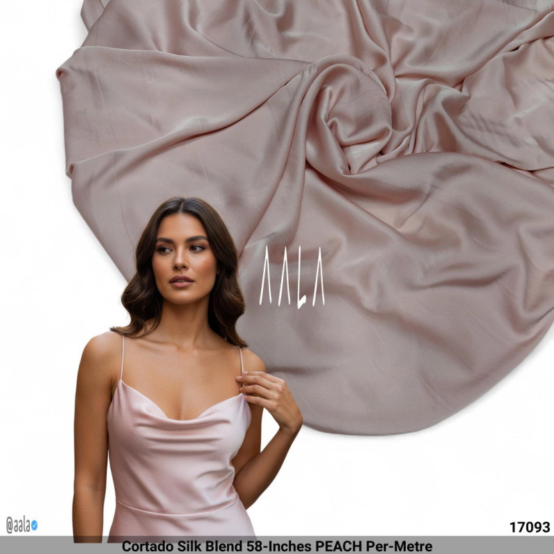 Cortado Silk Blend 58-Inches PEACH Per-Metre