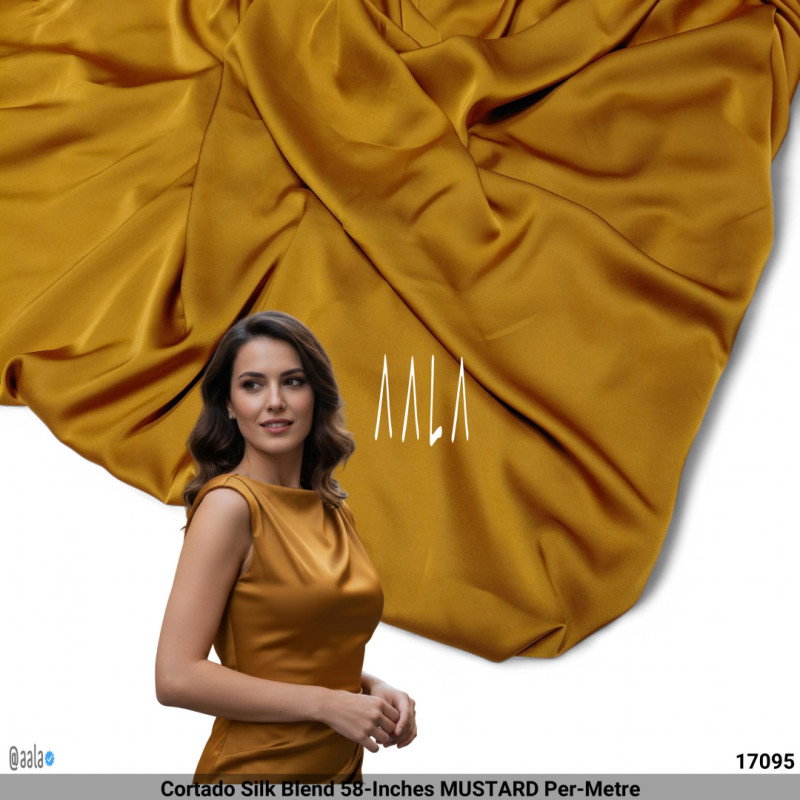 Cortado Silk Blend 58-Inches MUSTARD Per-Metre