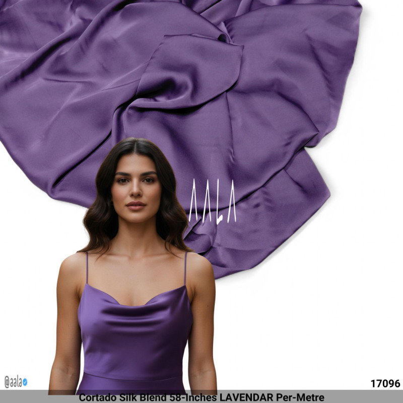 Cortado Silk Blend 58-Inches LAVENDAR Per-Metre