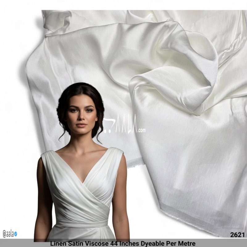 Linen Satin Viscose 44 Inches Dyeable Per Metre