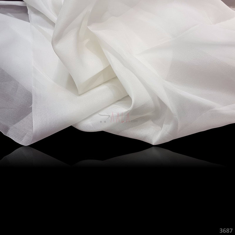 Pure Satin Organza Silk 44 Inches Dyeable Per Metre 