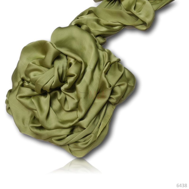 Satin Chiffon Blend 44 Inches GREEN Per Metre