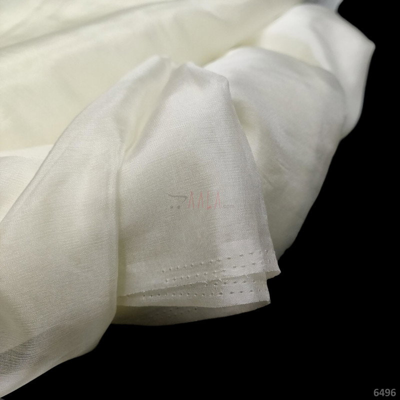 Plain Organza Nylon 44-Inches CREAM Per-Metre 
