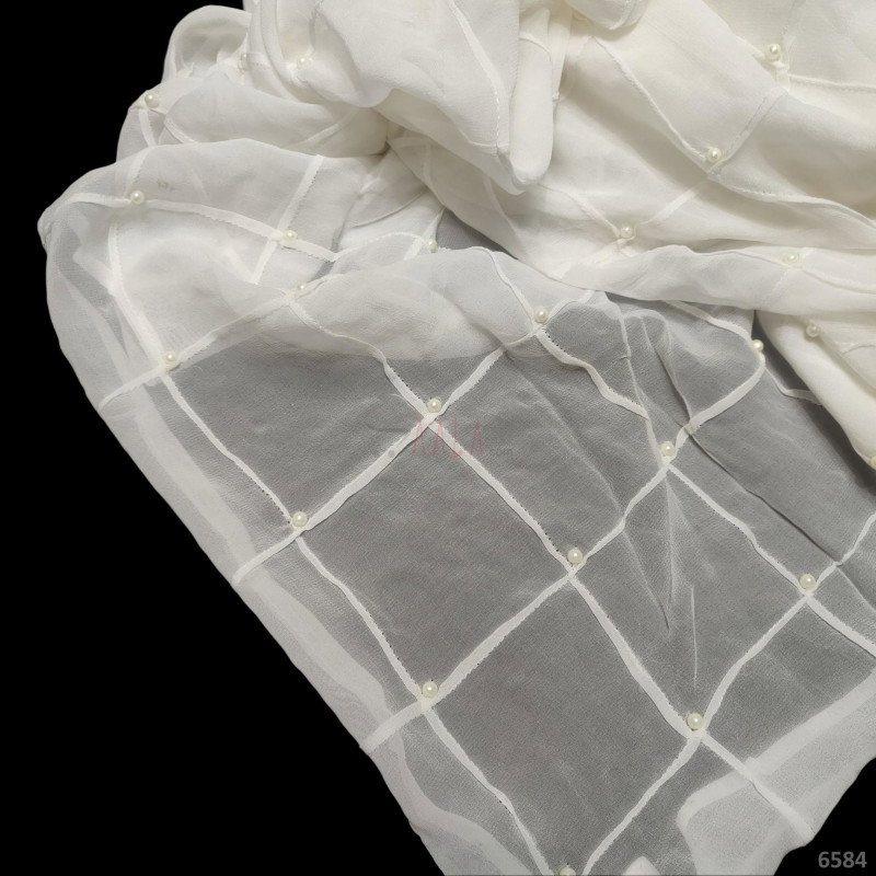 Pearl-Square Georgette Viscose 44-Inches DYEABLE 2.50-Metres