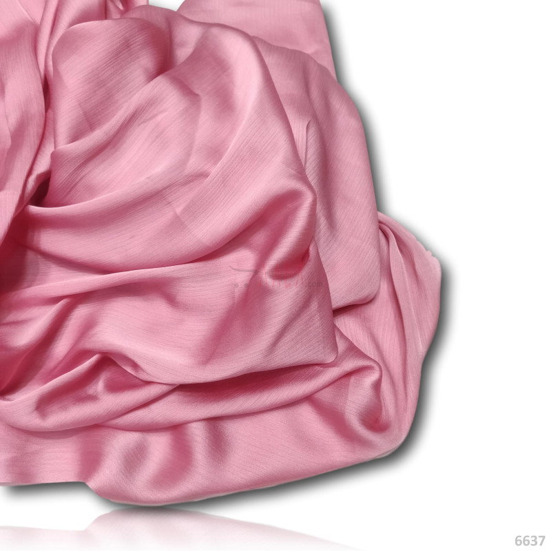Plain Satin-Chiffon Blend 44-Inches PINK Per-Metre