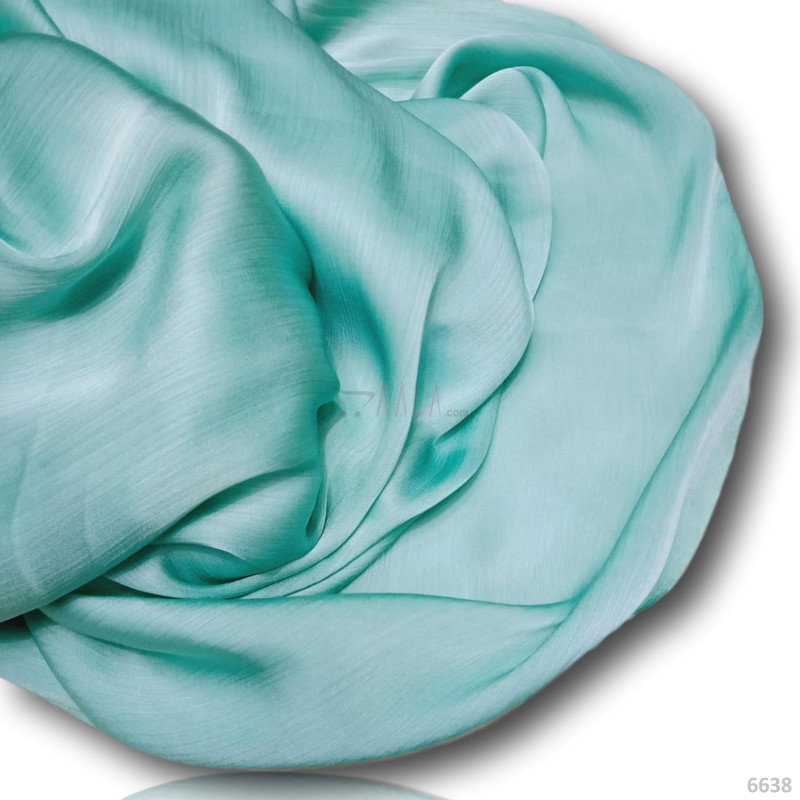 Plain Satin-Chiffon Blend 44-Inches BLUE Per-Metre 