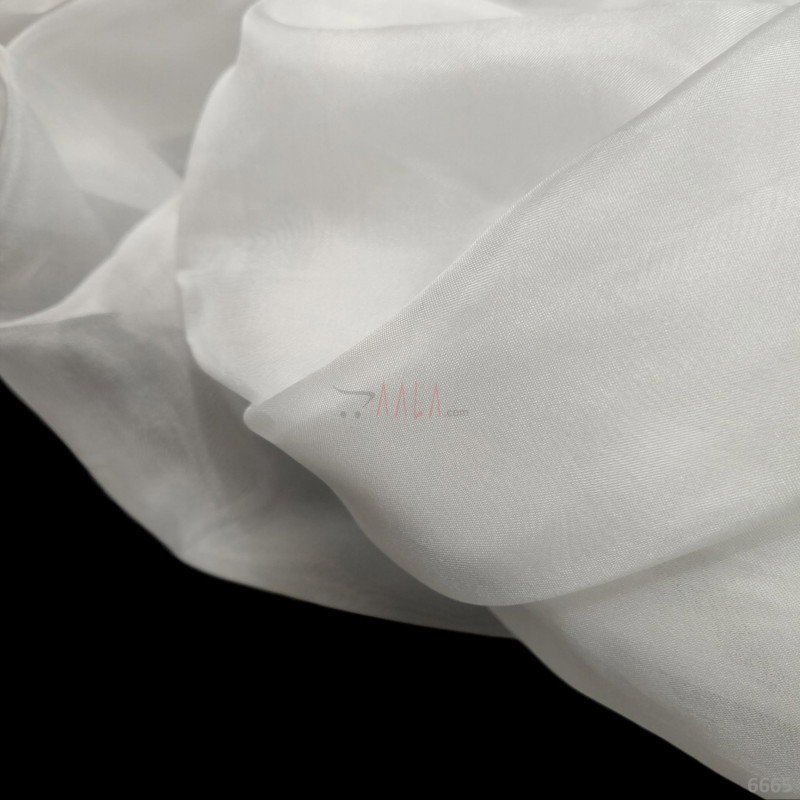 Plain Organza Nylon 44-Inches WHITE Per-Metre