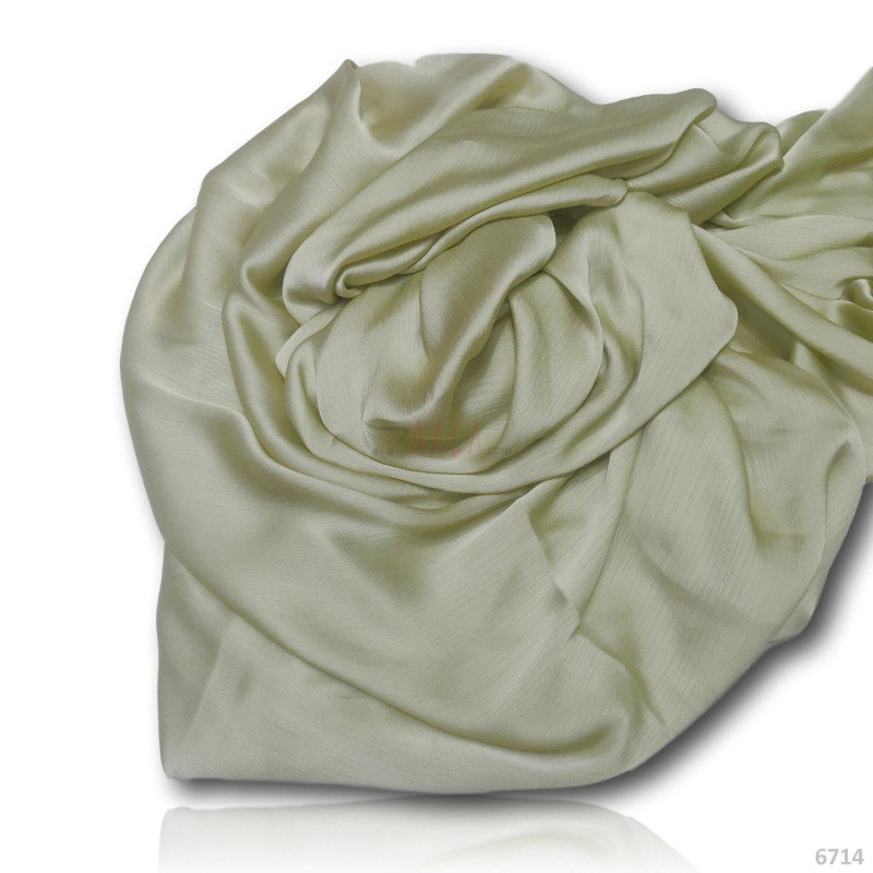 Satin Chiffon Blend 44-Inches GREEN Per-Metre 