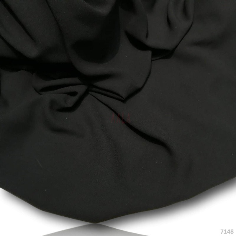Hoorain Double-Georgette Blend 58-Inches BLACK Per-Metre