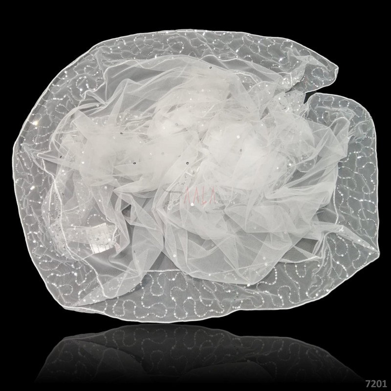 Designer Net Nylon Dupatta-40-Inches DYEABLE 2.25-Metres