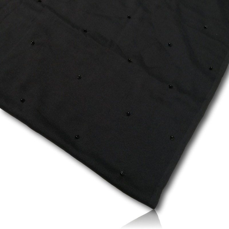 Designer Chinon Nylon Dupatta-32-Inches BLACK 2.25-Metres