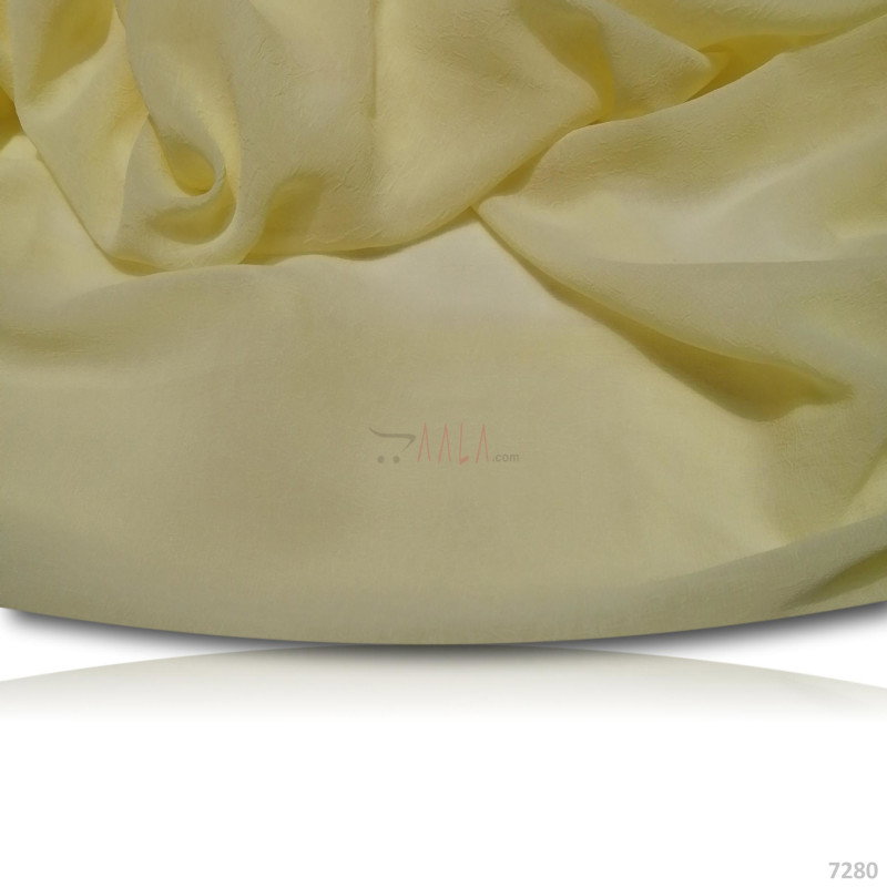 Crumpled Double-Georgette Blend 58-Inches YELLOW Per-Metre