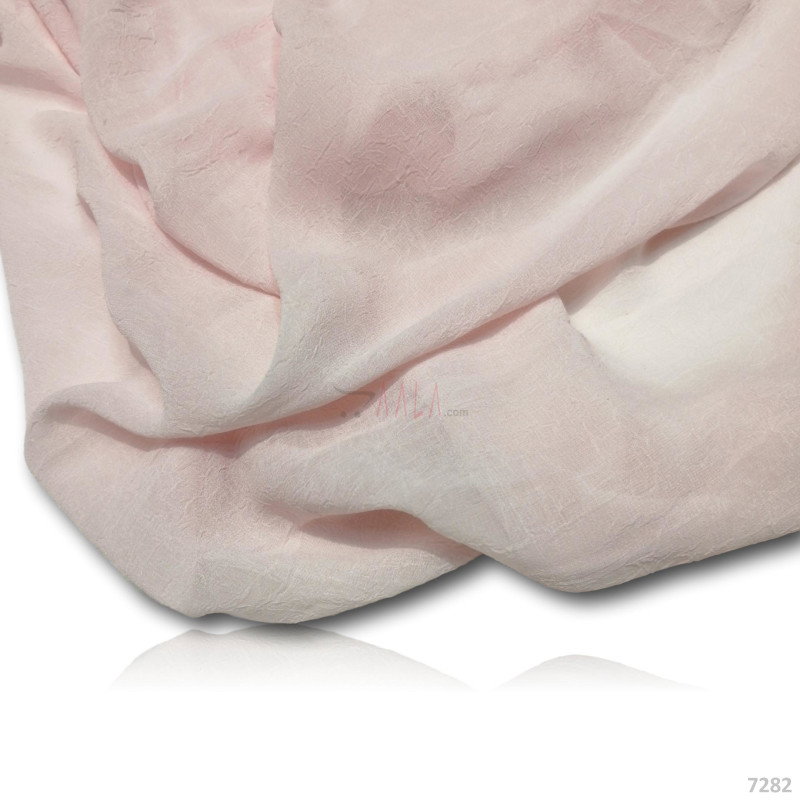 Crumpled Double-Georgette Blend 58-Inches PINK Per-Metre